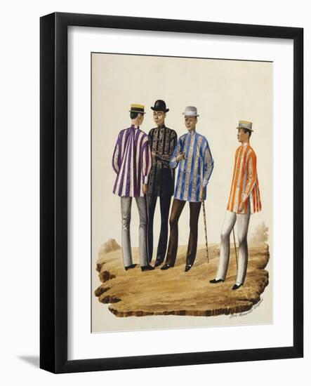 Manila and Its Environs: Mestizos Going to the Fiesta-Jose Honorato Lozano-Framed Giclee Print