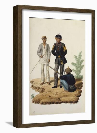 Manila and Its Environs: Officers of the Civil Guard-Jose Honorato Lozano-Framed Giclee Print