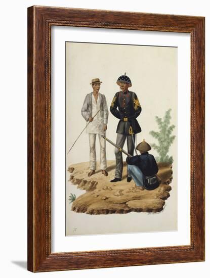 Manila and Its Environs: Officers of the Civil Guard-Jose Honorato Lozano-Framed Giclee Print