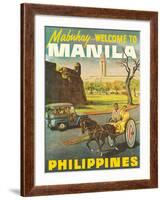 Manila Philippines - Mabuhay (Welcome)-Pacifica Island Art-Framed Giclee Print