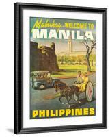 Manila Philippines - Mabuhay (Welcome)-Pacifica Island Art-Framed Giclee Print