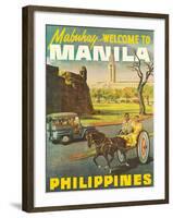 Manila Philippines - Mabuhay (Welcome)-Pacifica Island Art-Framed Giclee Print