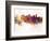 Manila Skyline in Watercolor Background-paulrommer-Framed Art Print