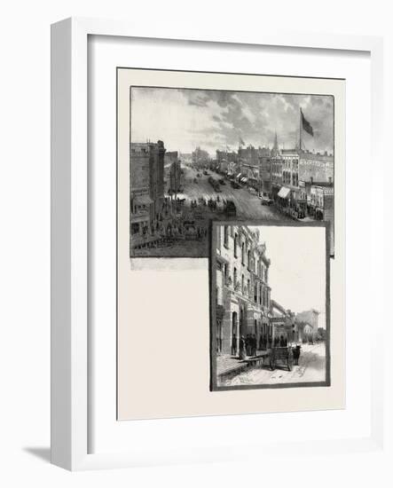 Manitoba, Main Street Winnipeg, Canada, Nineteenth Century-null-Framed Giclee Print