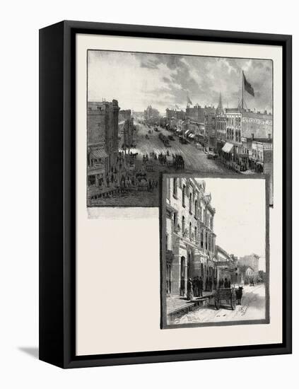 Manitoba, Main Street Winnipeg, Canada, Nineteenth Century-null-Framed Premier Image Canvas