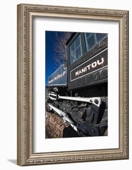 Manitou and Pikes Peak Railway Train, Manitou Springs, Colorado, USA-Walter Bibikow-Framed Photographic Print