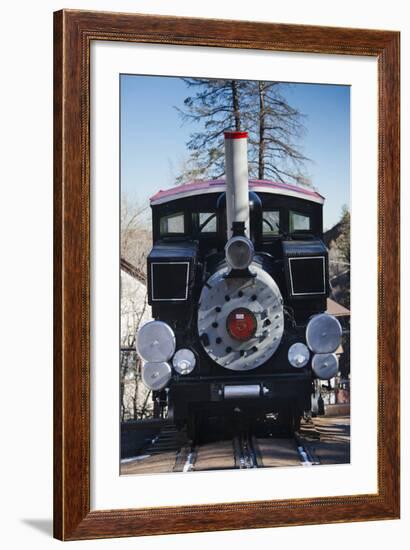 Manitou Springs, Pikes Peak Cog Railway, Locomotive Train, Colorado, USA-Walter Bibikow-Framed Photographic Print