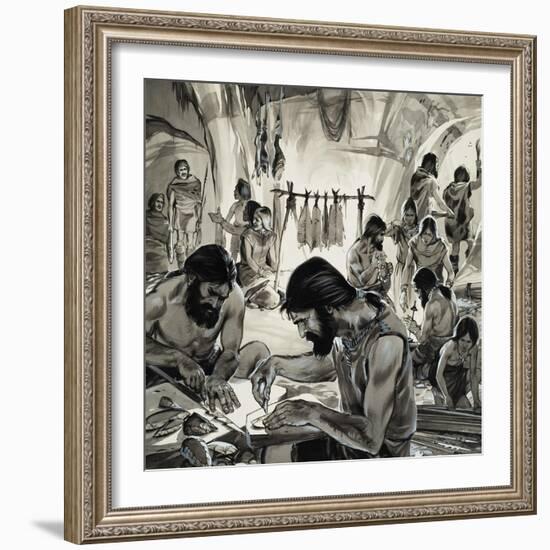 Mankind in the Making, the 'Ice-Age'-Mcbride-Framed Giclee Print