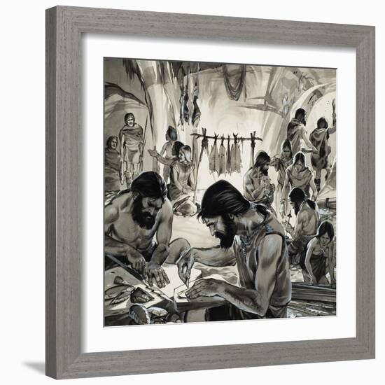 Mankind in the Making, the 'Ice-Age'-Mcbride-Framed Giclee Print