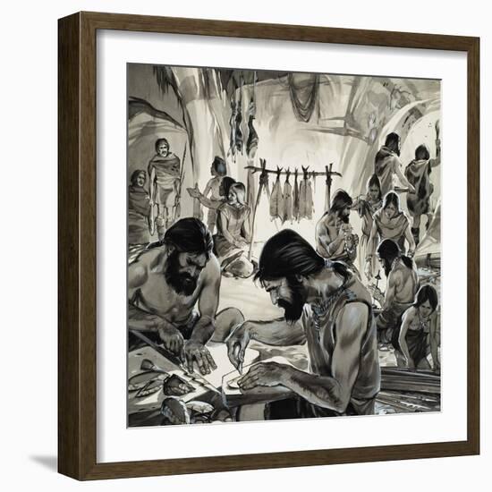 Mankind in the Making, the 'Ice-Age'-Mcbride-Framed Giclee Print