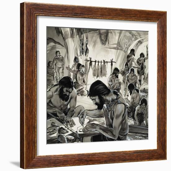 Mankind in the Making, the 'Ice-Age'-Mcbride-Framed Giclee Print