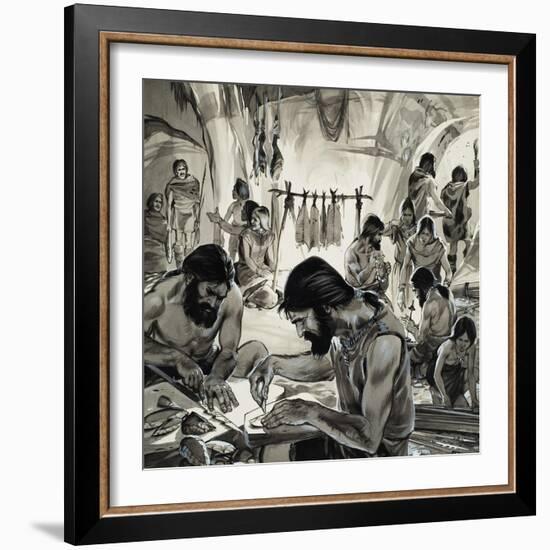 Mankind in the Making, the 'Ice-Age'-Mcbride-Framed Giclee Print