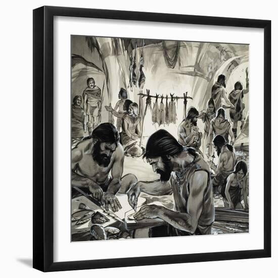 Mankind in the Making, the 'Ice-Age'-Mcbride-Framed Giclee Print