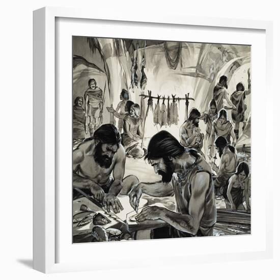 Mankind in the Making, the 'Ice-Age'-Mcbride-Framed Giclee Print