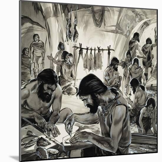 Mankind in the Making, the 'Ice-Age'-Mcbride-Mounted Giclee Print