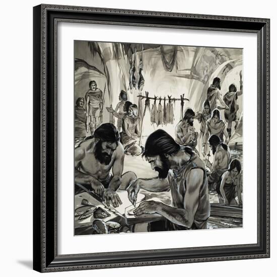 Mankind in the Making, the 'Ice-Age'-Mcbride-Framed Giclee Print