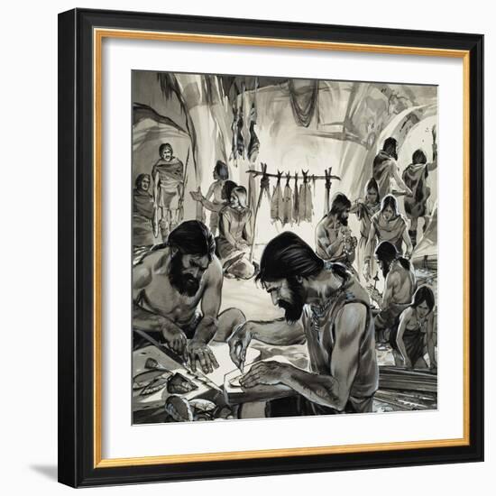 Mankind in the Making, the 'Ice-Age'-Mcbride-Framed Giclee Print