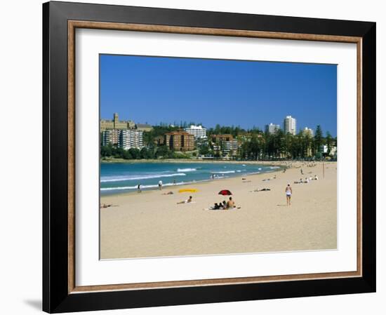 Manly Beach, Manly, Sydney, New South Wales, Australia-Amanda Hall-Framed Photographic Print