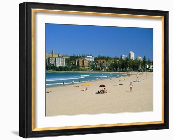 Manly Beach, Manly, Sydney, New South Wales, Australia-Amanda Hall-Framed Photographic Print