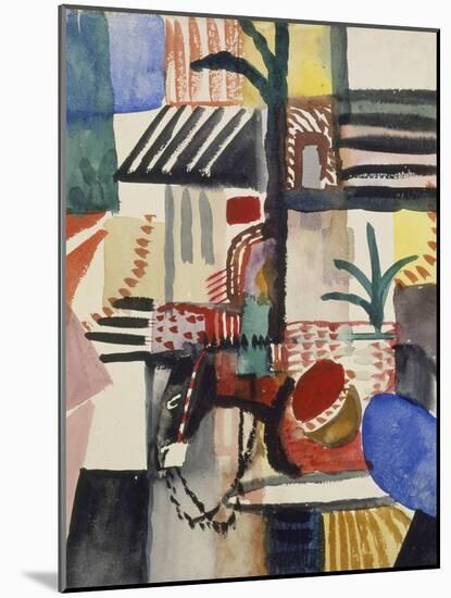 Mann mit Esel (Tunis). 1914-August Macke-Mounted Giclee Print