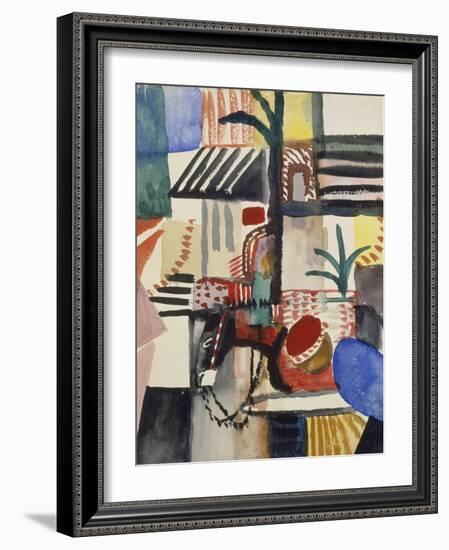 Mann mit Esel (Tunis). 1914-August Macke-Framed Giclee Print