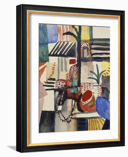 Mann mit Esel (Tunis). 1914-August Macke-Framed Giclee Print