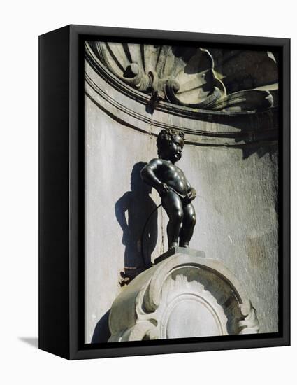 Manneken Pis Statue, Brussels, Belgium-Nigel Francis-Framed Premier Image Canvas
