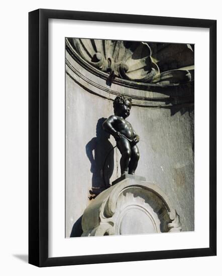 Manneken Pis Statue, Brussels, Belgium-Nigel Francis-Framed Photographic Print