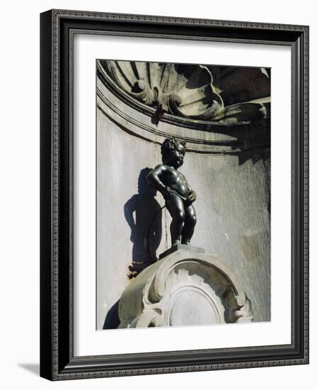 Manneken Pis Statue, Brussels, Belgium-Nigel Francis-Framed Photographic Print