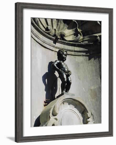 Manneken Pis Statue, Brussels, Belgium-Nigel Francis-Framed Photographic Print
