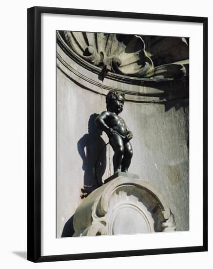 Manneken Pis Statue, Brussels, Belgium-Nigel Francis-Framed Photographic Print