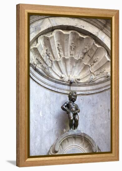 Mannekin Pis, Brussels, Belgium, Europe-Neil Farrin-Framed Premier Image Canvas