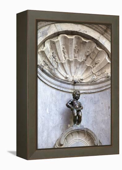 Mannekin Pis, Brussels, Belgium, Europe-Neil Farrin-Framed Premier Image Canvas