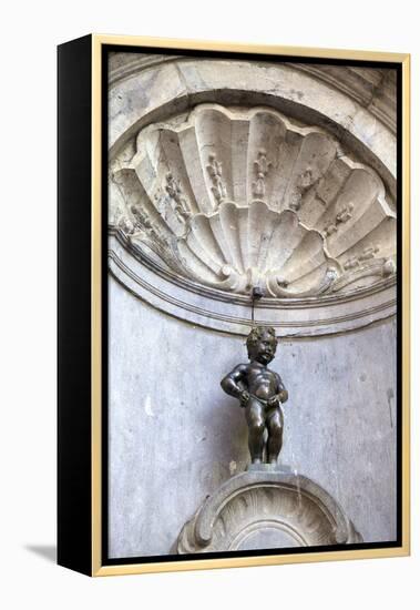 Mannekin Pis, Brussels, Belgium, Europe-Neil Farrin-Framed Premier Image Canvas