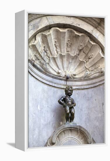 Mannekin Pis, Brussels, Belgium, Europe-Neil Farrin-Framed Premier Image Canvas