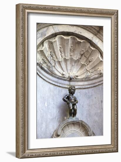 Mannekin Pis, Brussels, Belgium, Europe-Neil Farrin-Framed Photographic Print