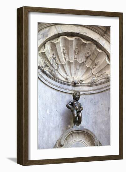 Mannekin Pis, Brussels, Belgium, Europe-Neil Farrin-Framed Photographic Print