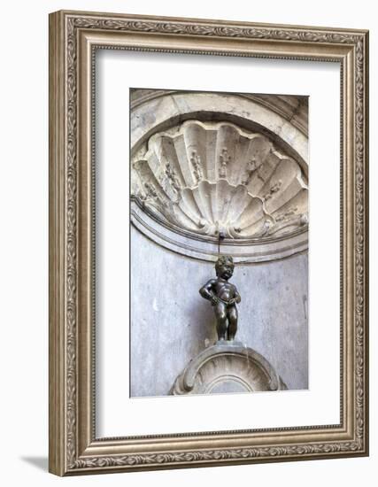 Mannekin Pis, Brussels, Belgium, Europe-Neil Farrin-Framed Photographic Print