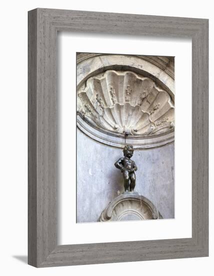 Mannekin Pis, Brussels, Belgium, Europe-Neil Farrin-Framed Photographic Print