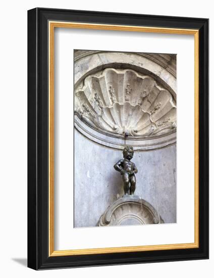 Mannekin Pis, Brussels, Belgium, Europe-Neil Farrin-Framed Photographic Print