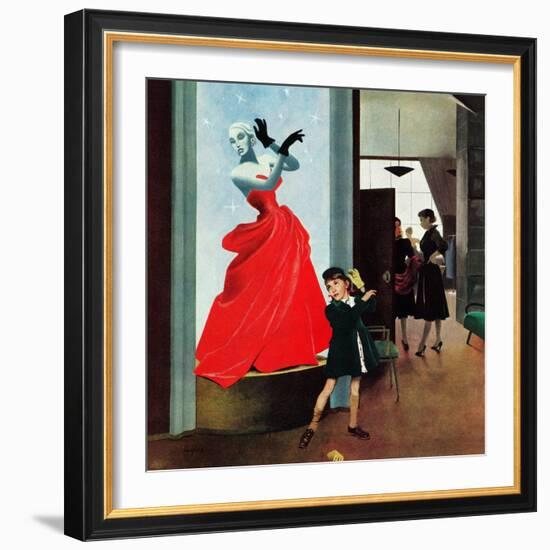 "Mannequin", March 1, 1952-George Hughes-Framed Giclee Print