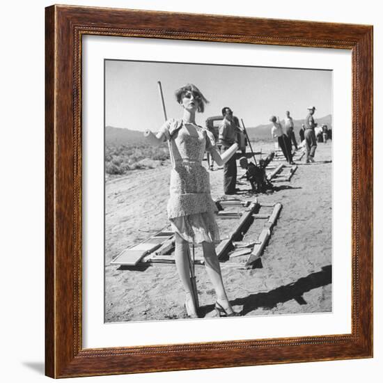 Mannequins Used to Gauge Effect of Atomic Blast on Human Body Standing at Atomic Bomb Test Site-Loomis Dean-Framed Photographic Print