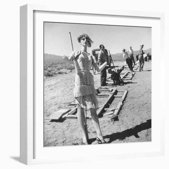 Mannequins Used to Gauge Effect of Atomic Blast on Human Body Standing at Atomic Bomb Test Site-Loomis Dean-Framed Photographic Print