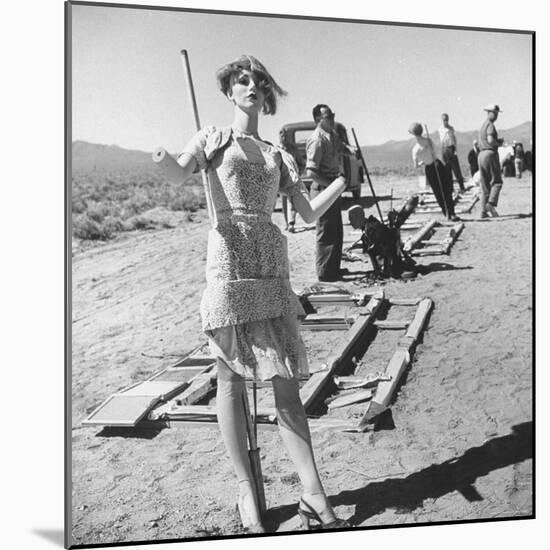Mannequins Used to Gauge Effect of Atomic Blast on Human Body Standing at Atomic Bomb Test Site-Loomis Dean-Mounted Photographic Print