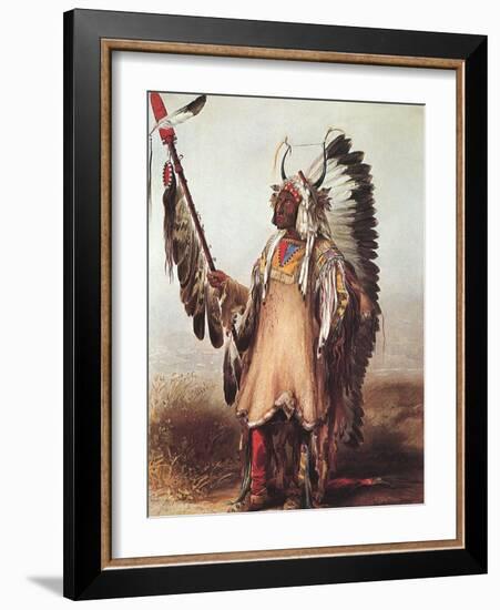 Mano-Tope, Ceremonial Regalia, 1833-Karl Bodmer-Framed Giclee Print