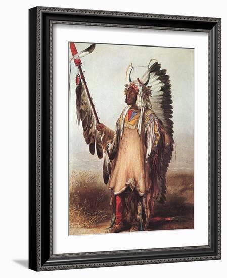 Mano-Tope, Ceremonial Regalia, 1833-Karl Bodmer-Framed Giclee Print