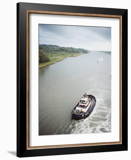 Manoeuvering Tugs, Panama Canal, Panama, Central America-Mark Chivers-Framed Photographic Print