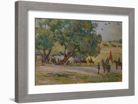 Manoeuvres Near Moscow, 1930-1933-Nikolai Pavlovich Ulyanov-Framed Giclee Print