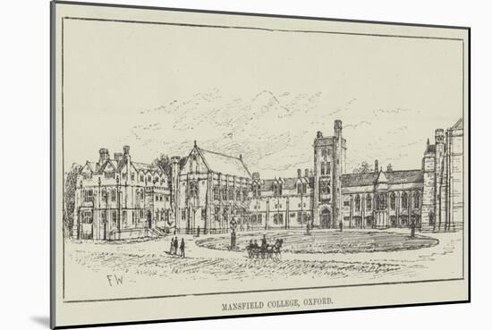 Mansfield College, Oxford-Frank Watkins-Mounted Giclee Print