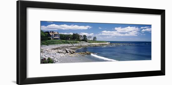 Mansion at a Coastline, Newport, Newport County, Rhode Island, USA-null-Framed Photographic Print